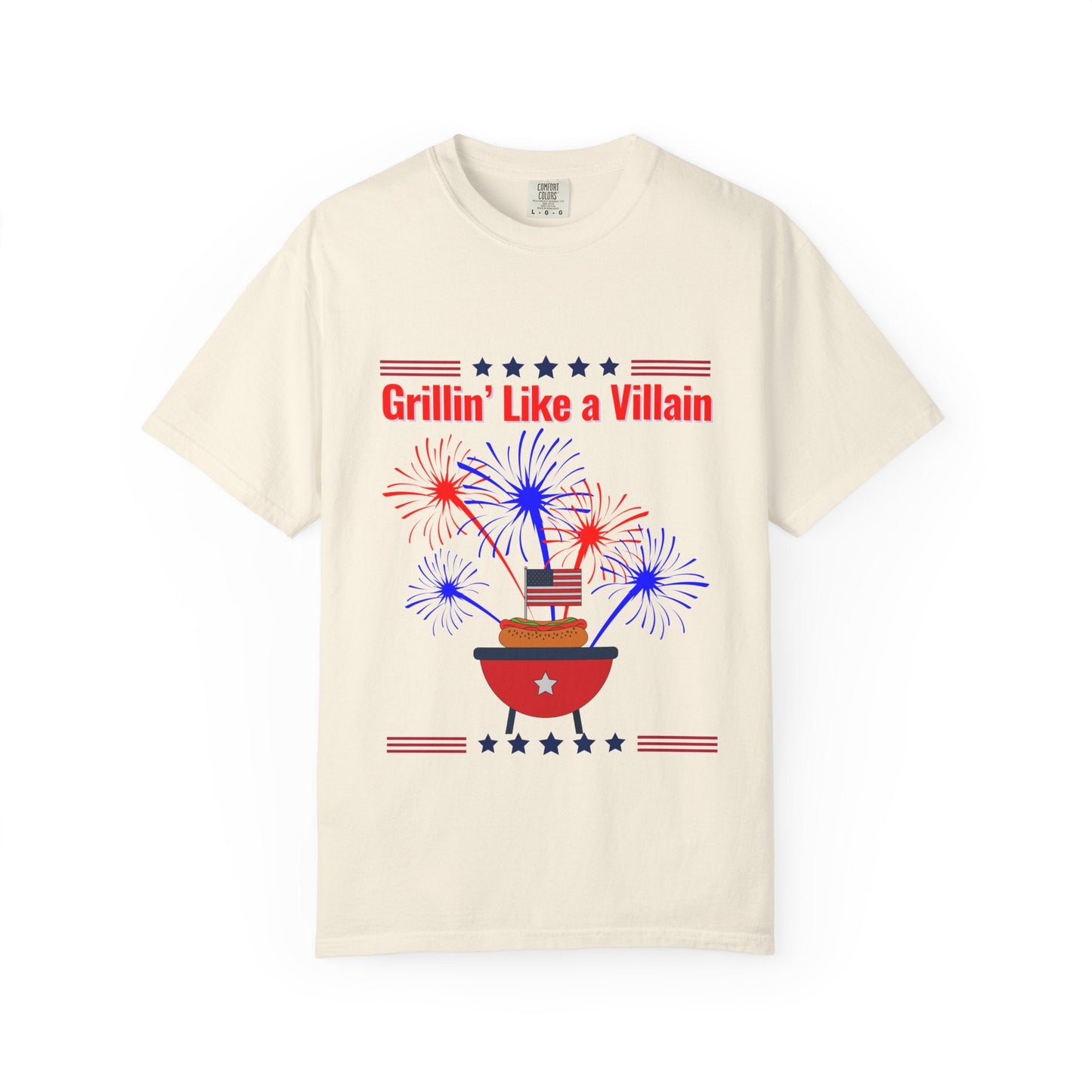 Grillin' Like a Villain Unisex T-Shirt | Patriotic BBQ Tee with Eagle Design