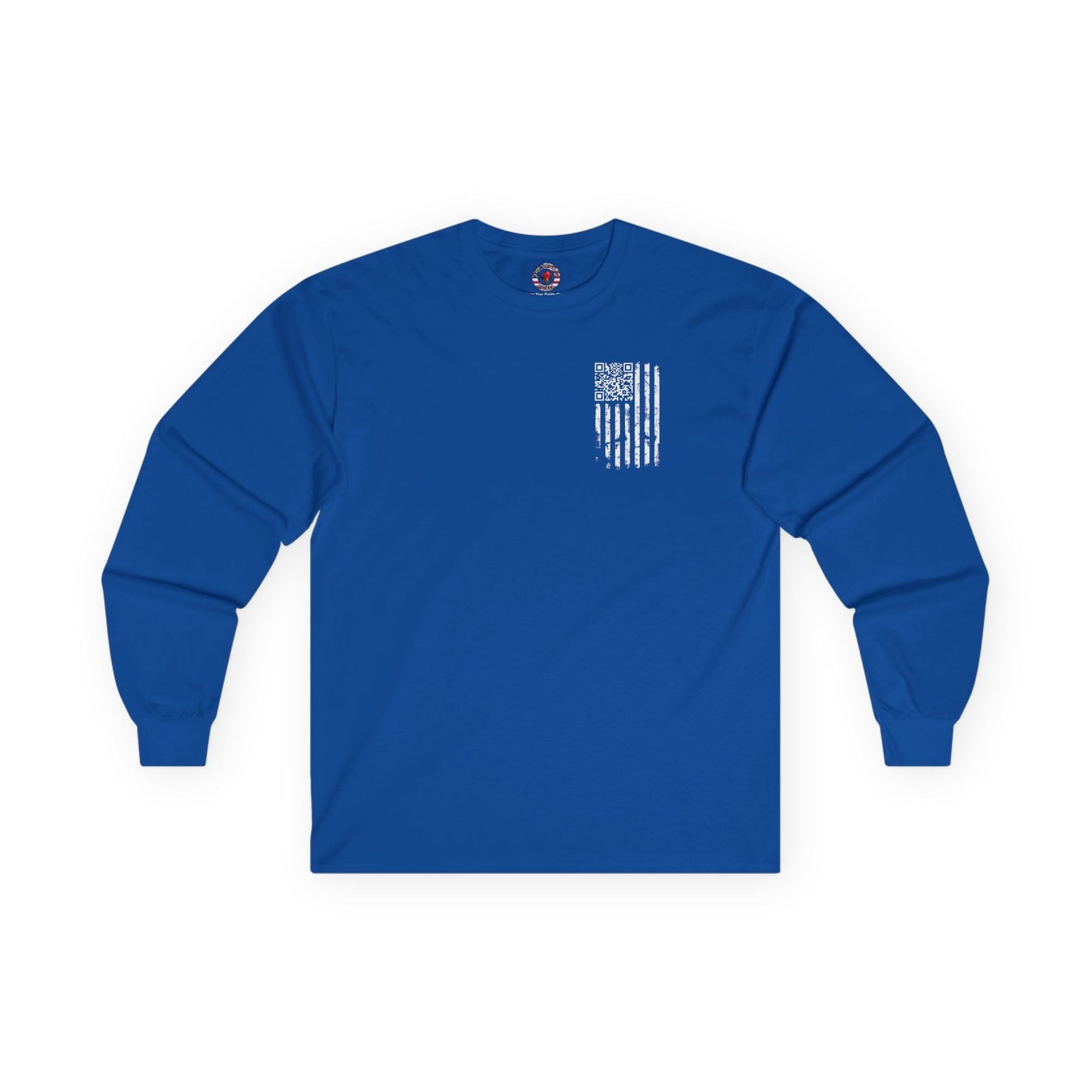 American Flag QR Code Long Sleeve Tee