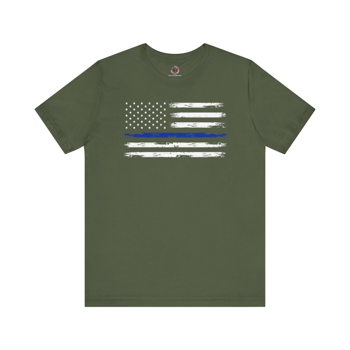 Thin Blue Line American Flag T-Shirt