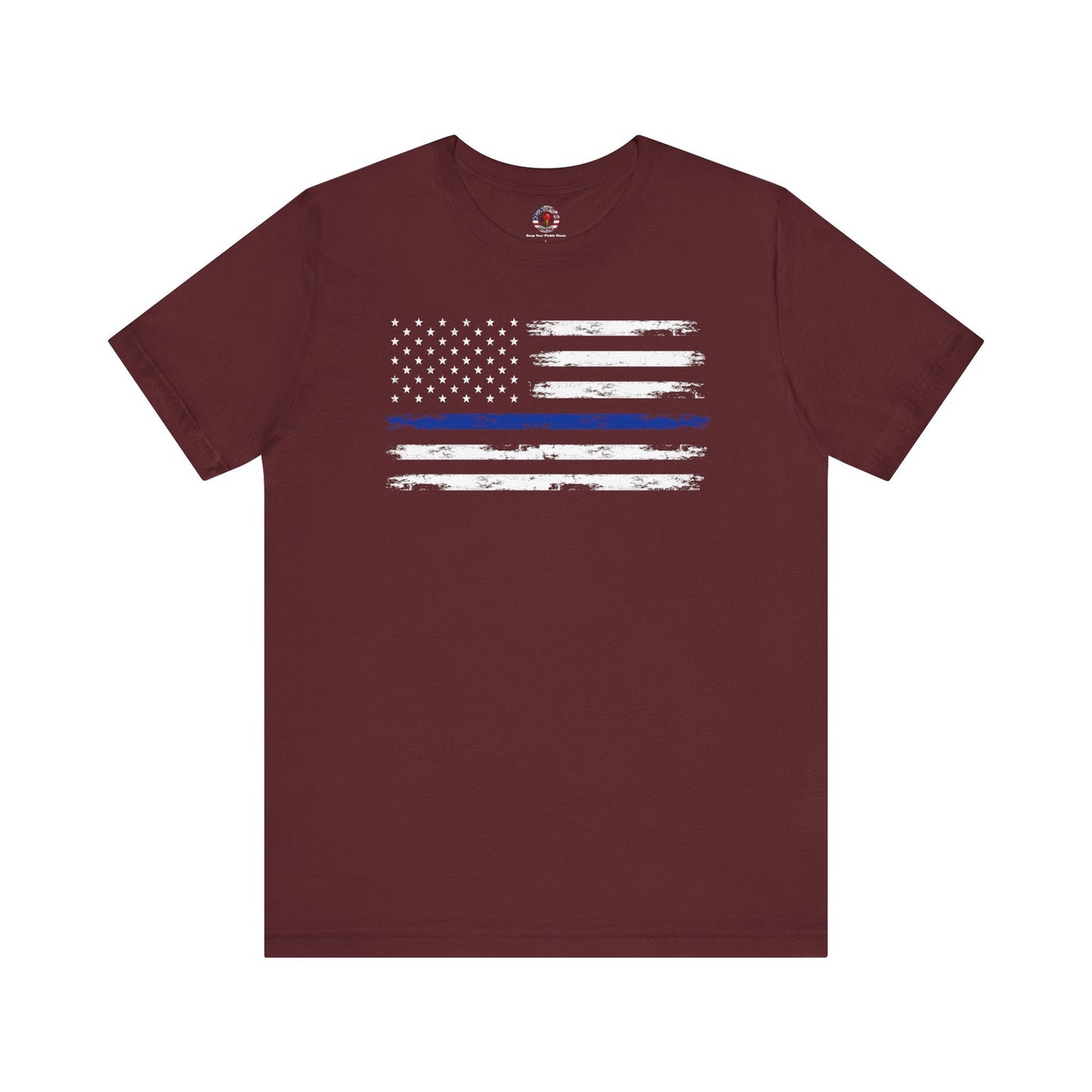 Thin Blue Line American Flag T-Shirt