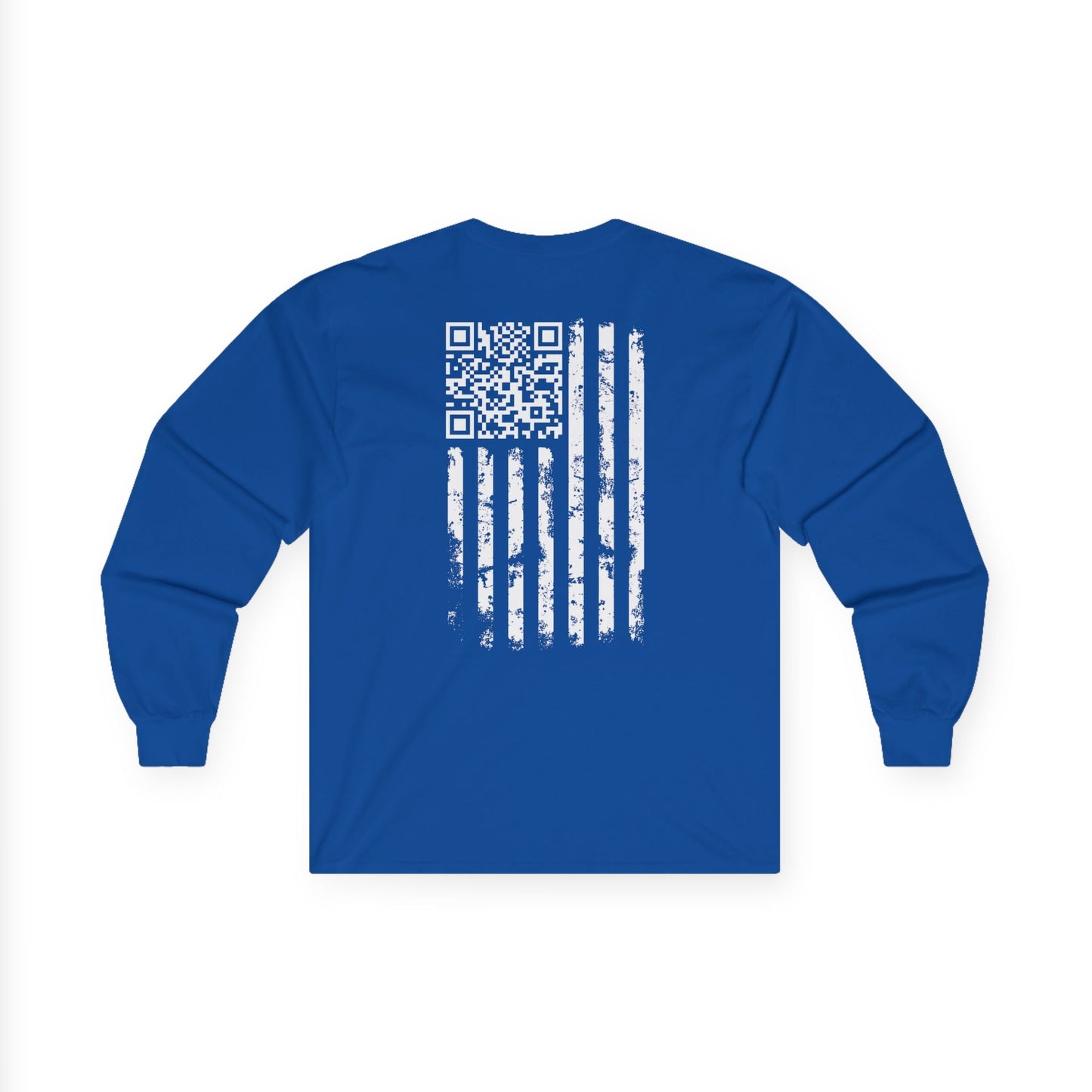 American Flag QR Code Long Sleeve Tee
