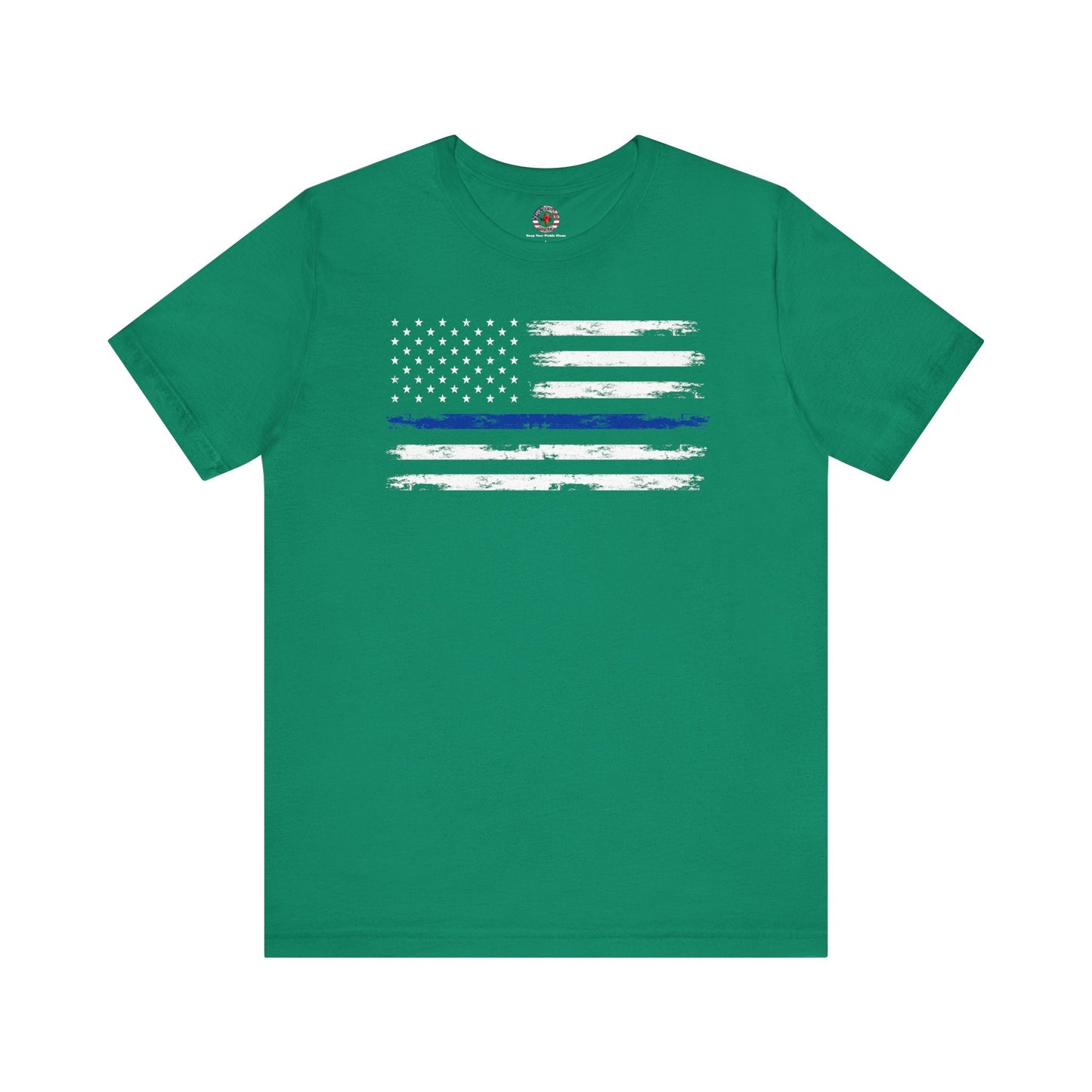 Thin Blue Line American Flag T-Shirt