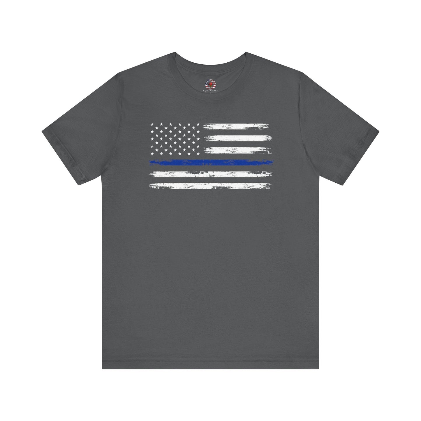 Thin Blue Line American Flag T-Shirt