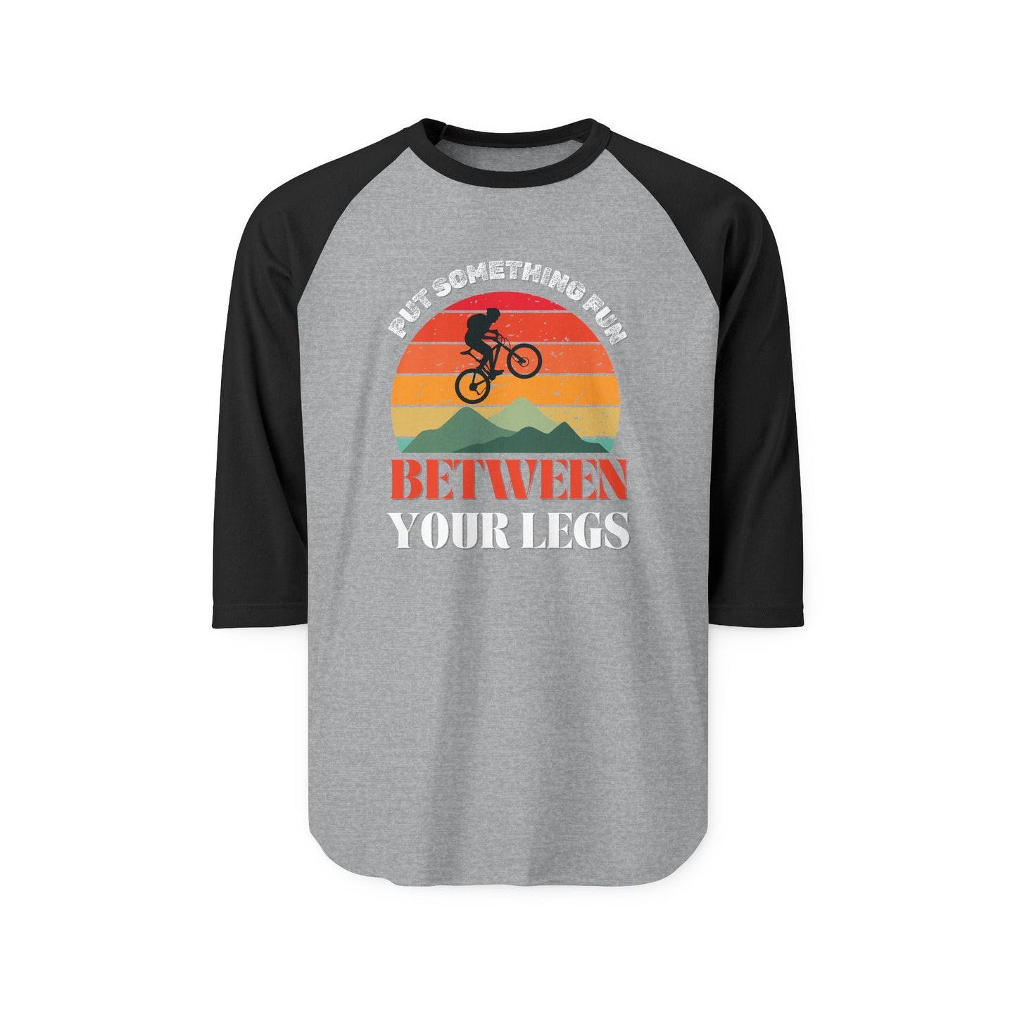 Put something fun between your legs  - Raglan Shirt, Funny Sports Tee, Casual Wear, Gift for Klunkers