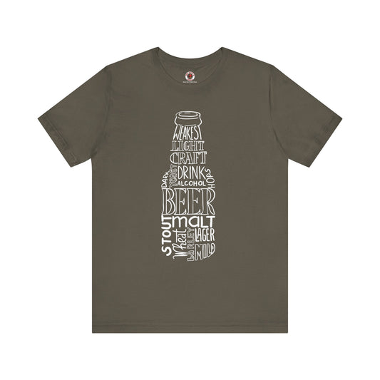 Beer Bottle of Words T-Shirt