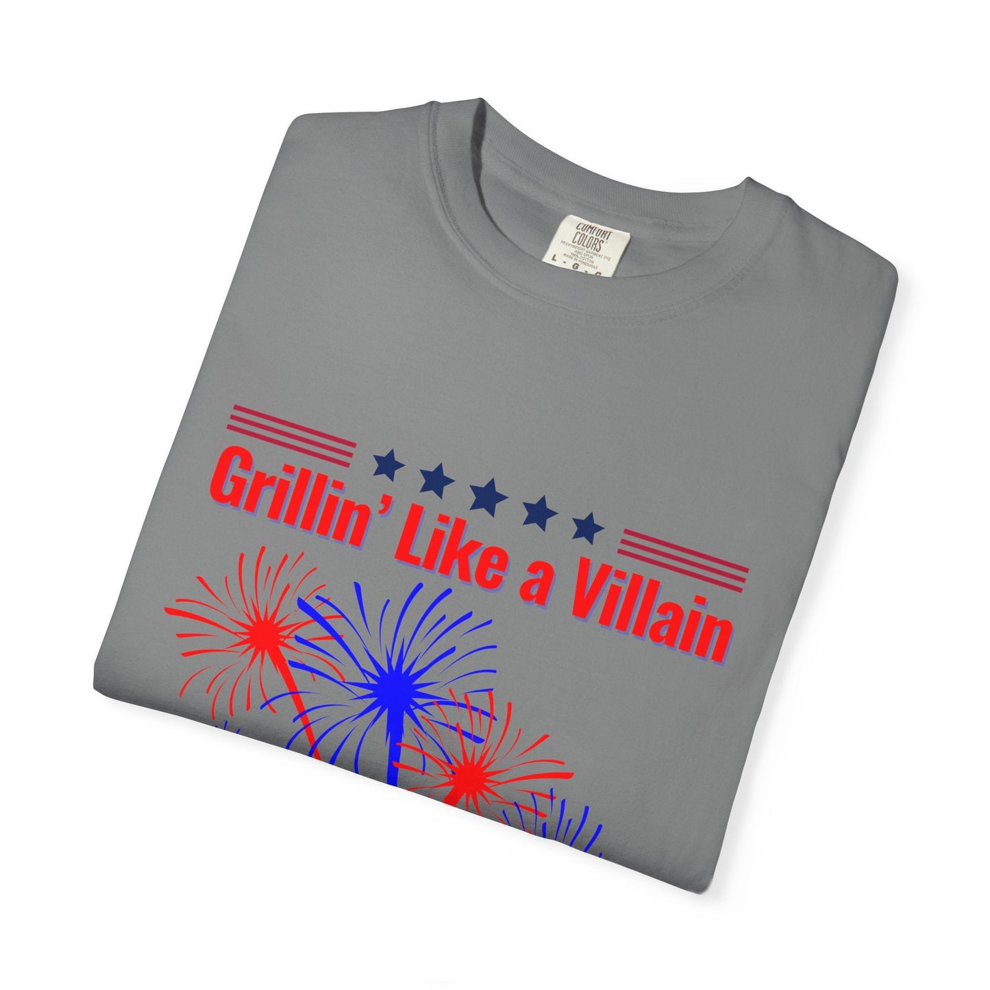 Grillin' Like a Villain Unisex T-Shirt | Patriotic BBQ Tee with Eagle Design