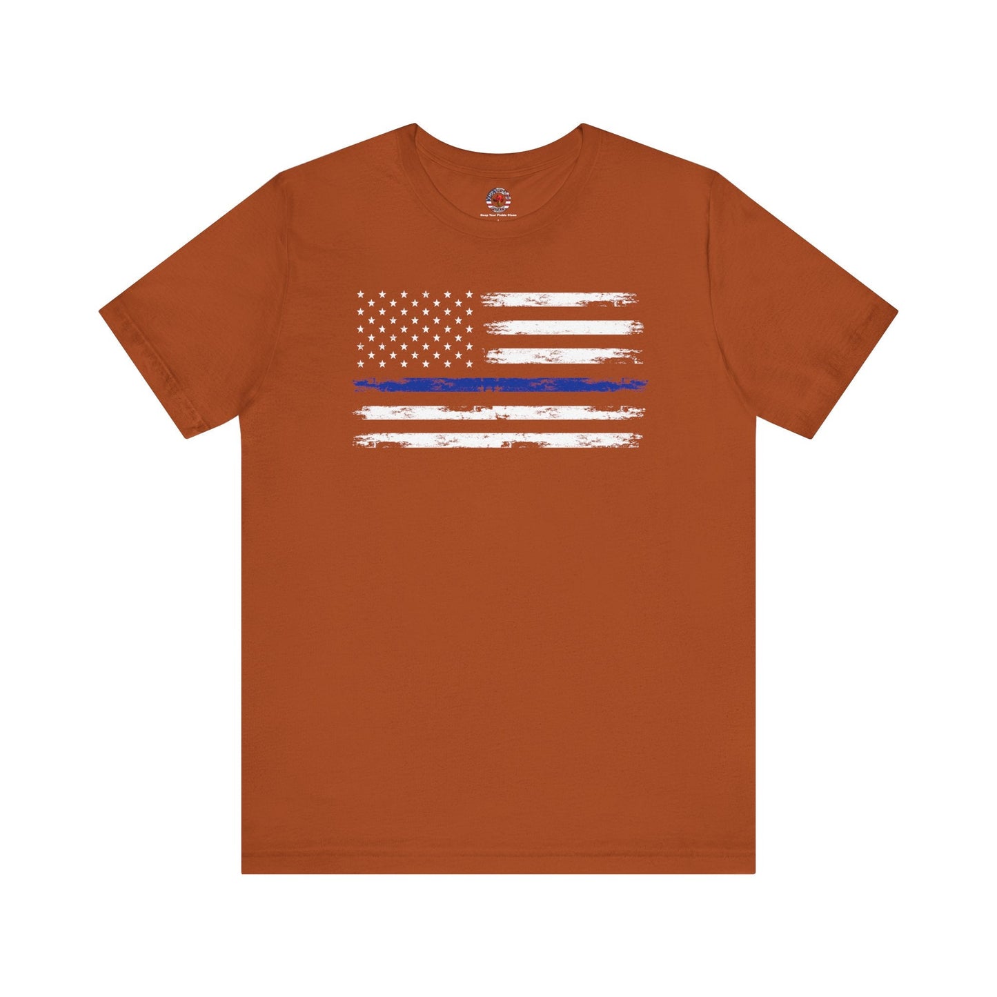 Thin Blue Line American Flag T-Shirt