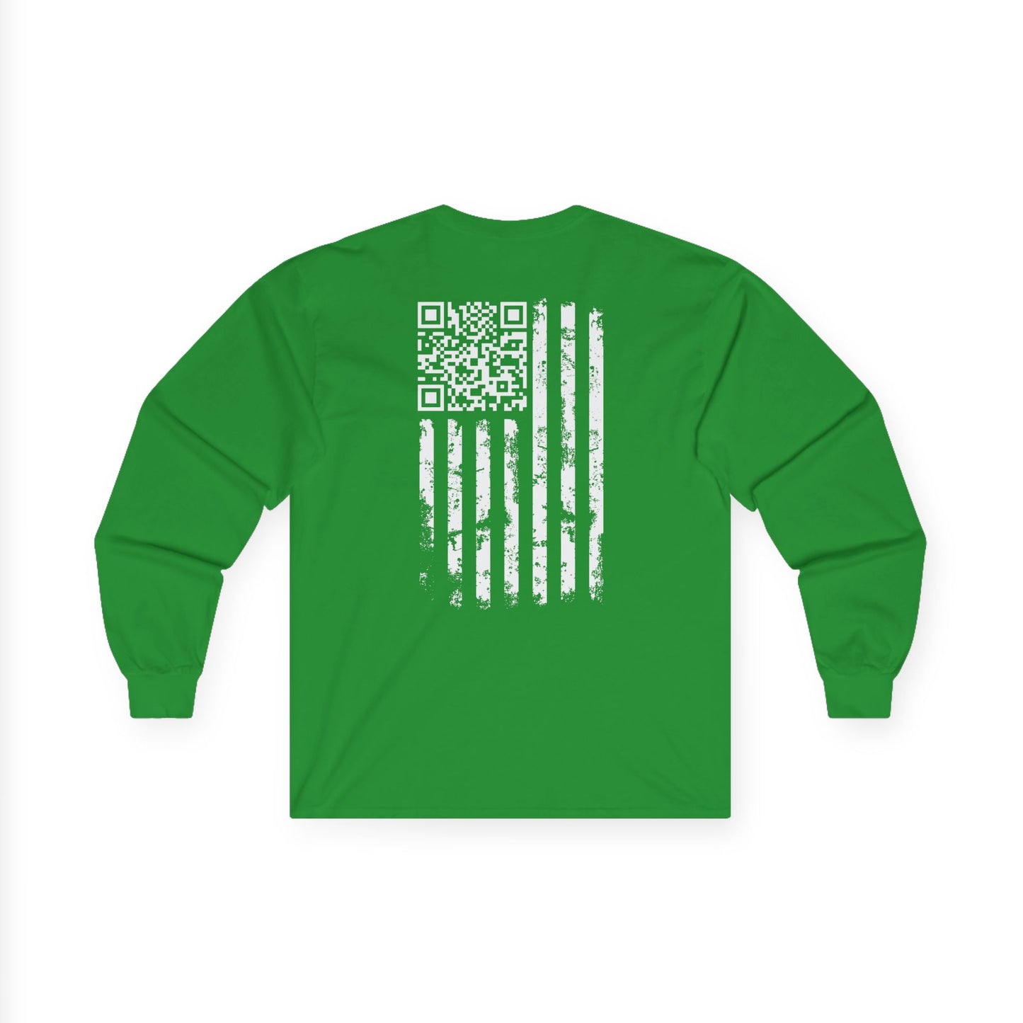 American Flag QR Code Long Sleeve Tee