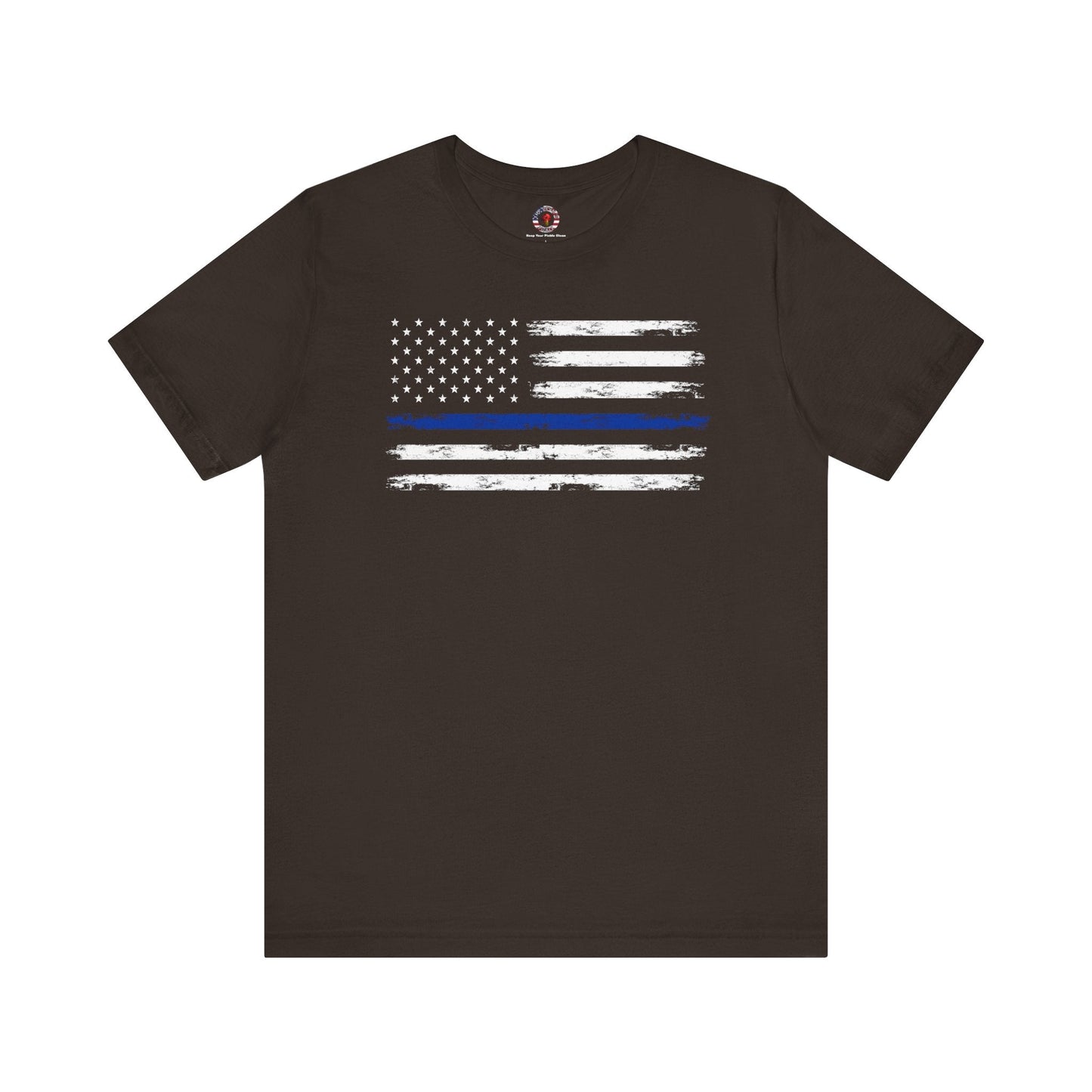 Thin Blue Line American Flag T-Shirt