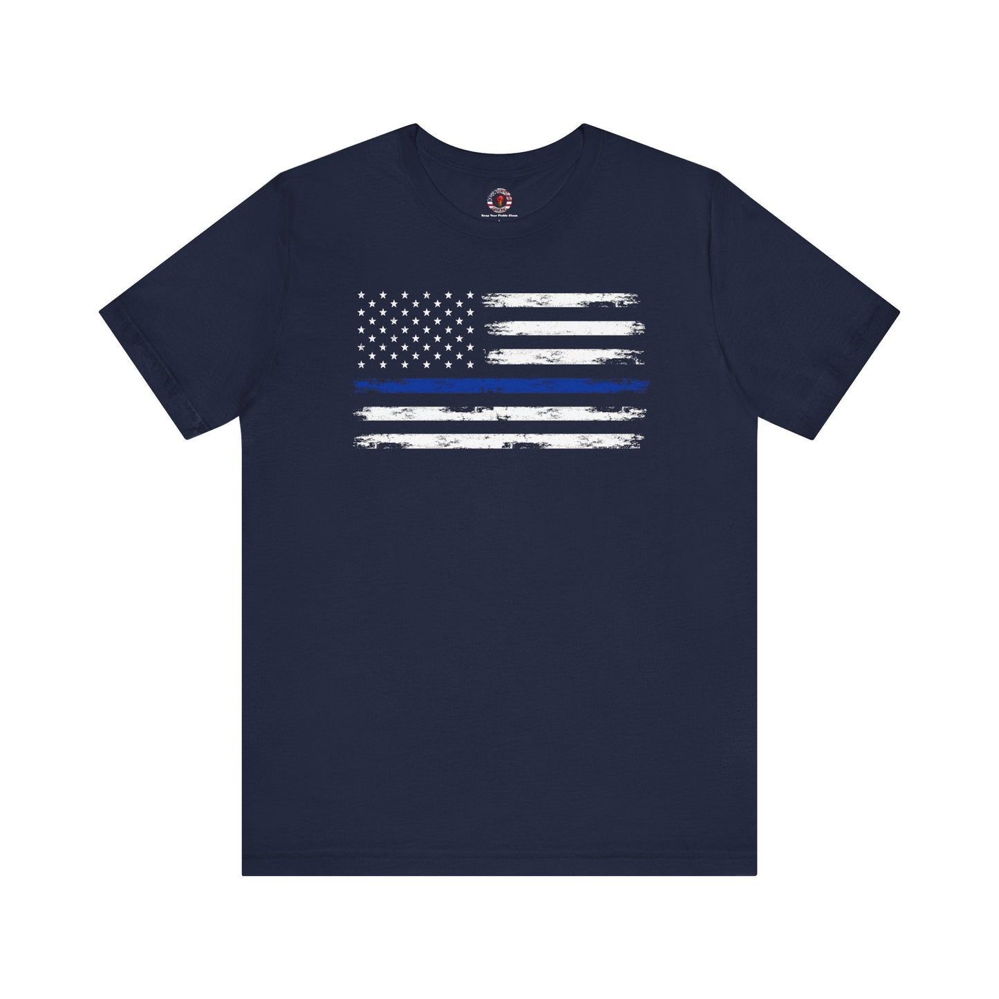 Thin Blue Line American Flag T-Shirt