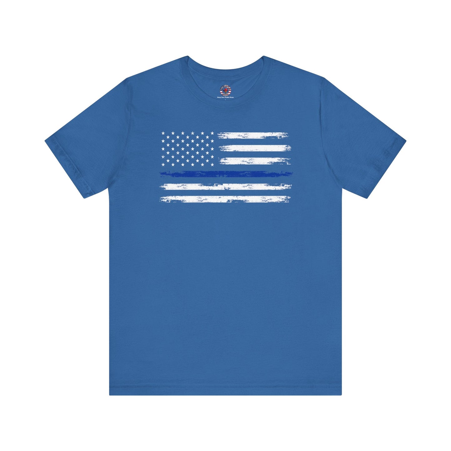 Thin Blue Line American Flag T-Shirt