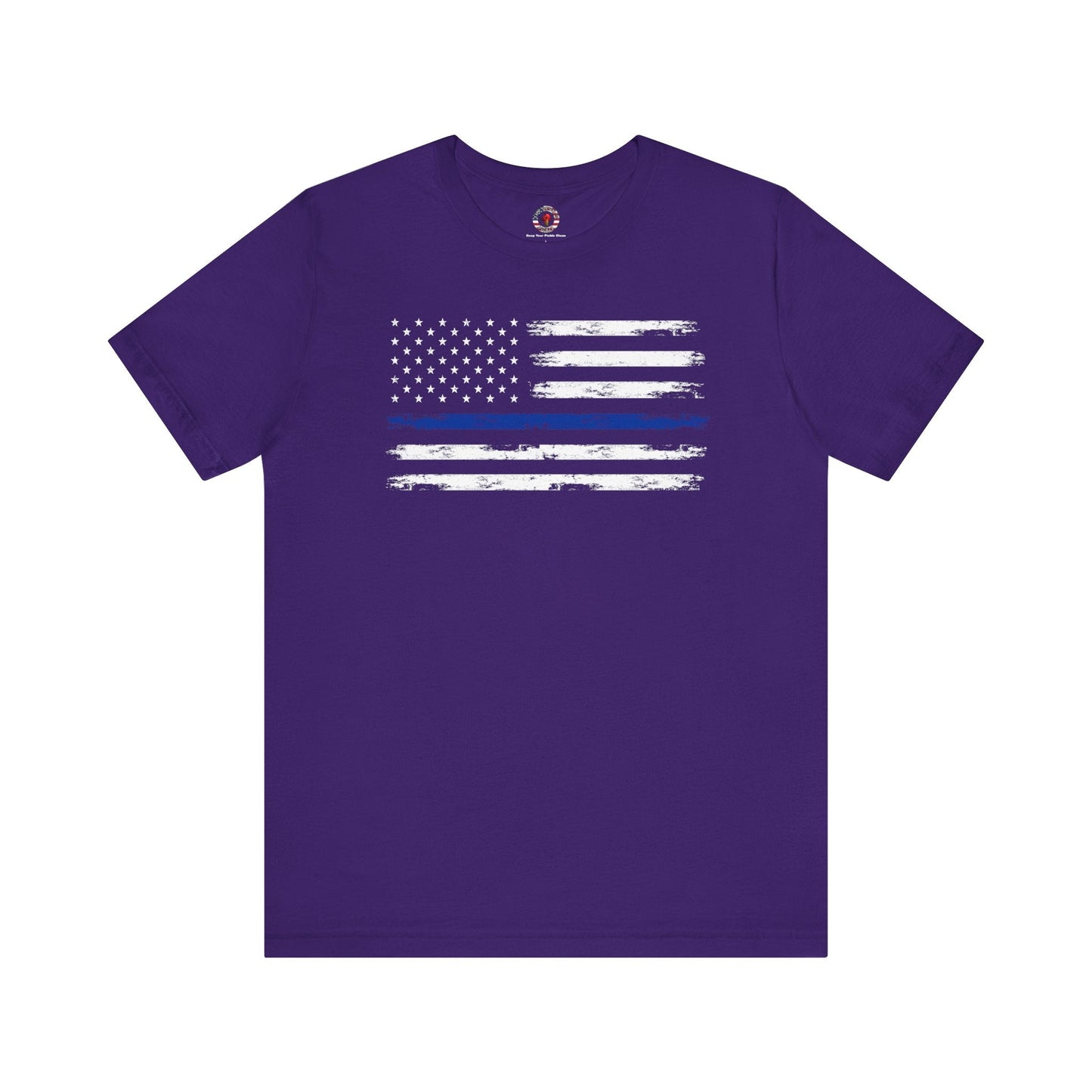 Thin Blue Line American Flag T-Shirt