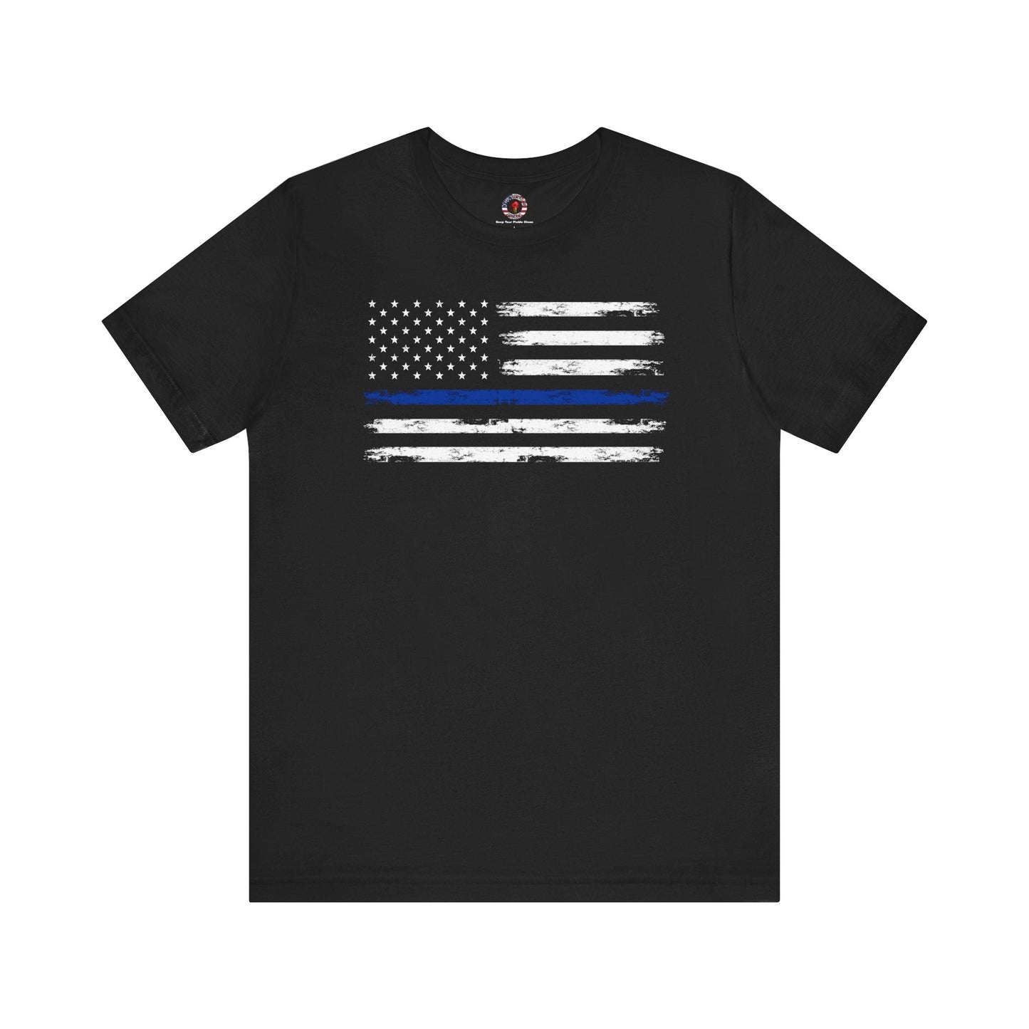 Thin Blue Line American Flag T-Shirt