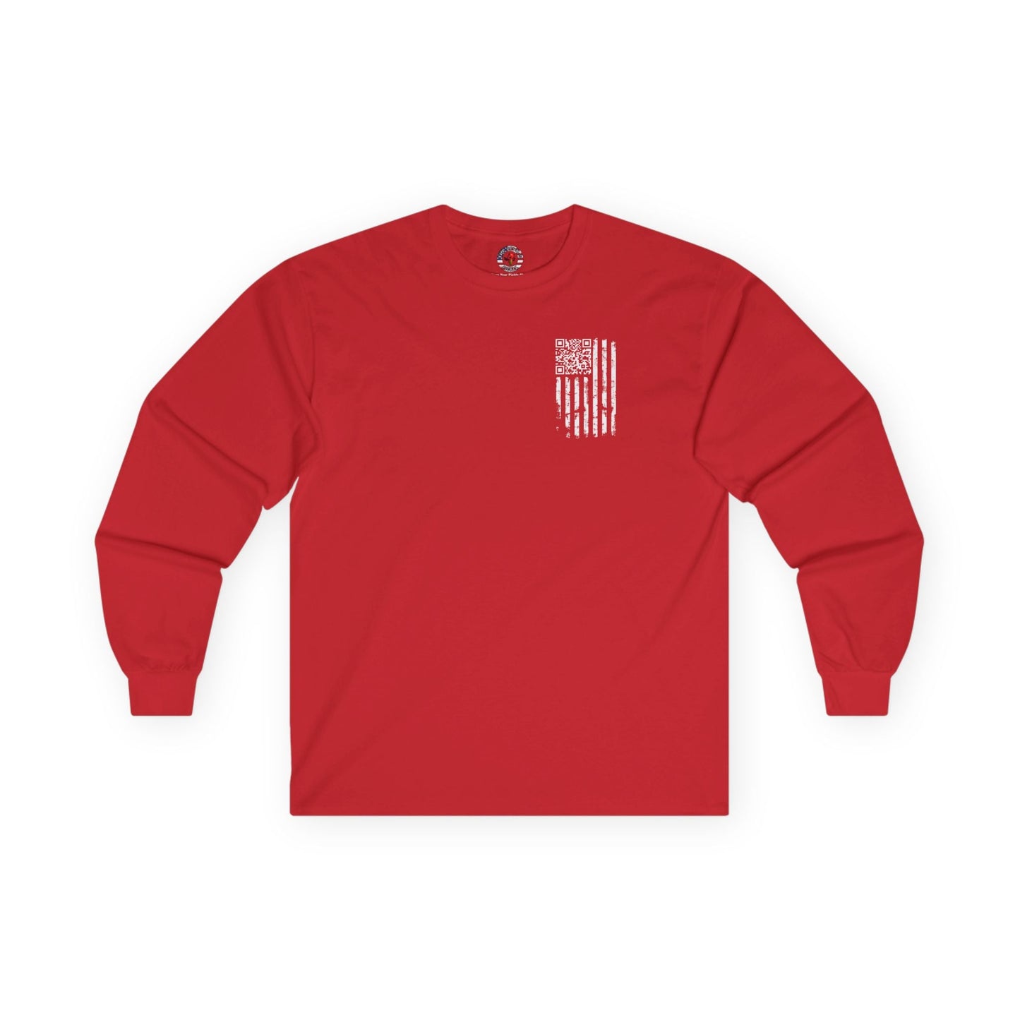 American Flag QR Code Long Sleeve Tee