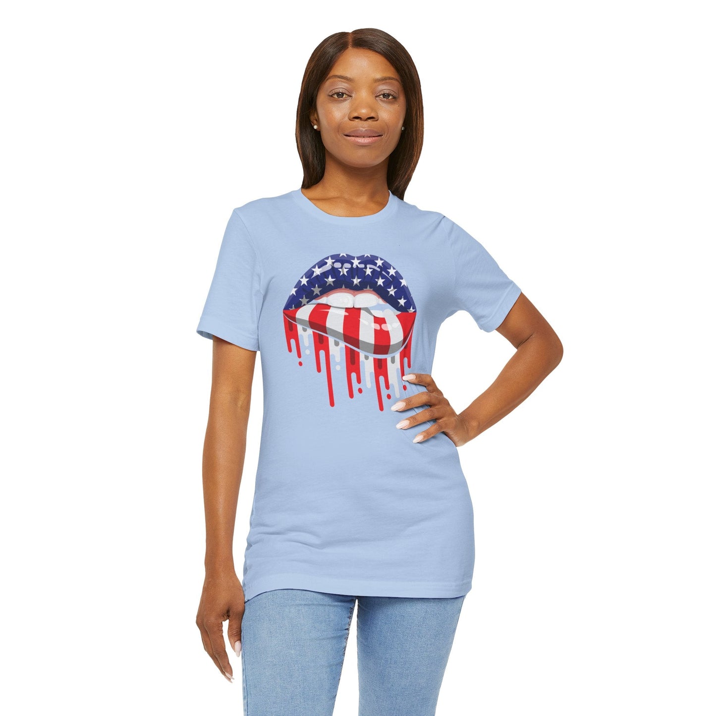 American Flag Lips T-Shirt