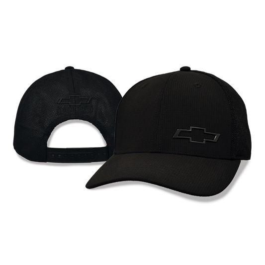 Chevrolet "Black Chrome Bowtie" Airtek Performance Mesh Snapback Hat