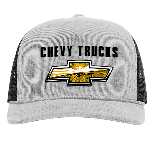 Chevy Trucks "Gold Bowtie" Corduroy Snapback Hat