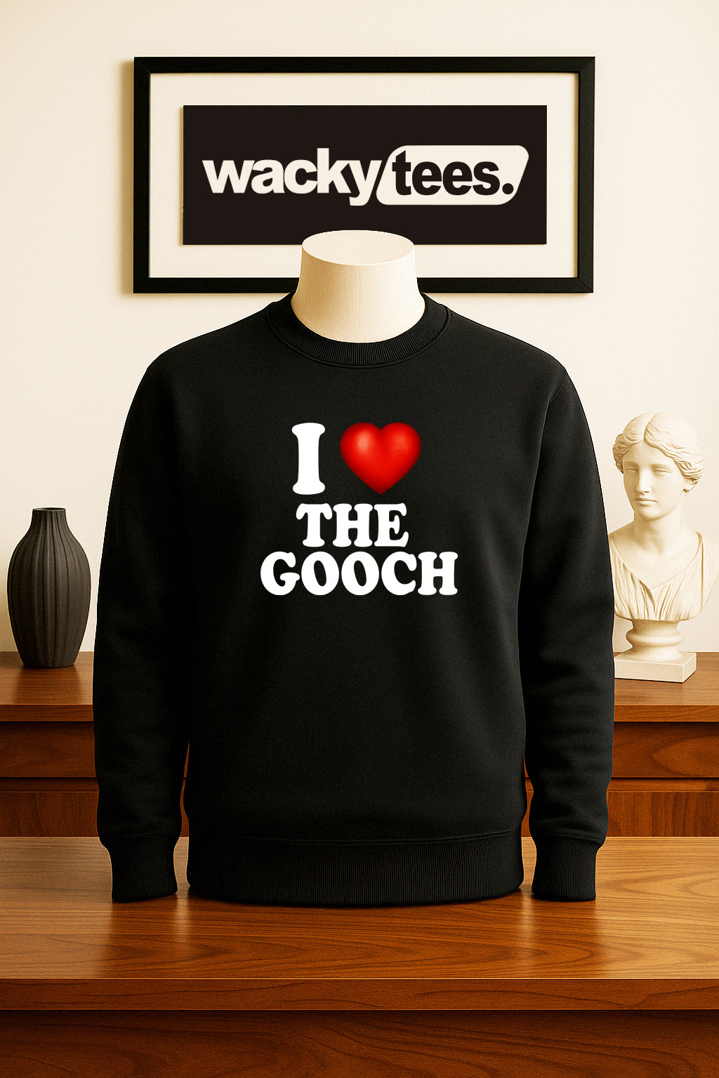 I Love The Gooch I Heart Funny Adult Humor Graphic Tee Shirt