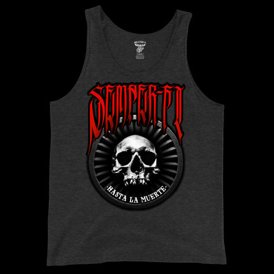 Semper Fi Hasta La Muerte 2.0 Tank Top by La Linea MEXUSMAR
