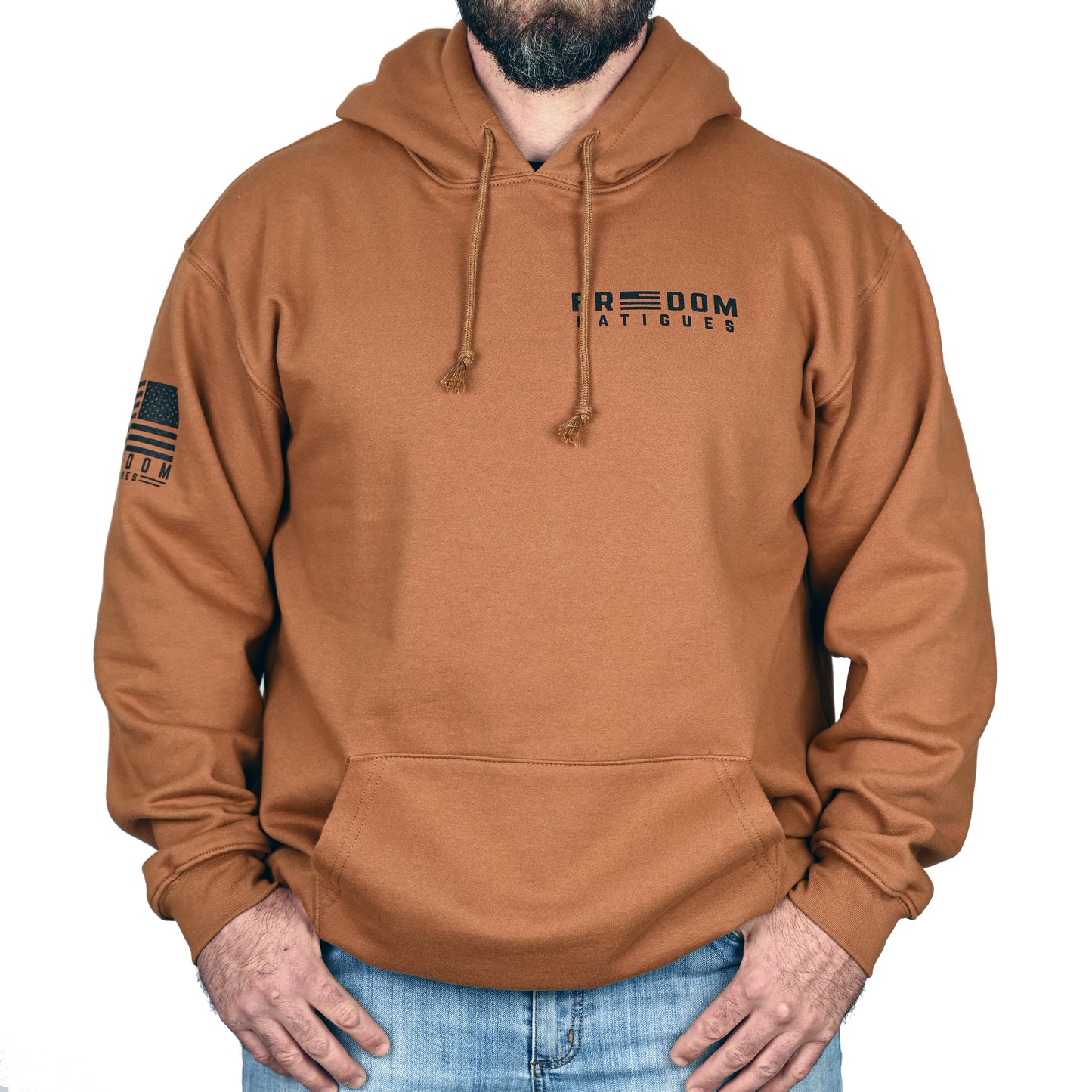 Men's Heavyweight Oversized American Flag Patriotic Hoodie