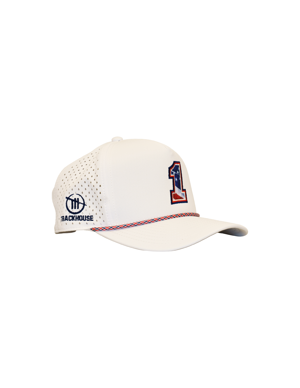 Ross Chastain #1 Americana White Rope Snapback Hat