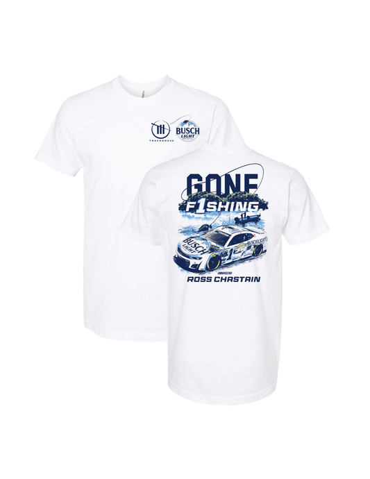 Ross Chastain #1 Gone Fishing Busch Light Car T-Shirt