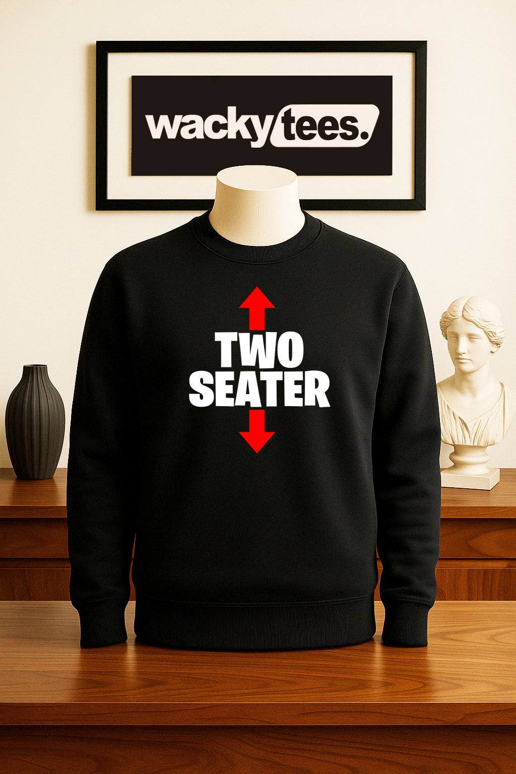 Two Seater Face and Bottom Seat Funny Adult Humor Graphic Tee Shirt