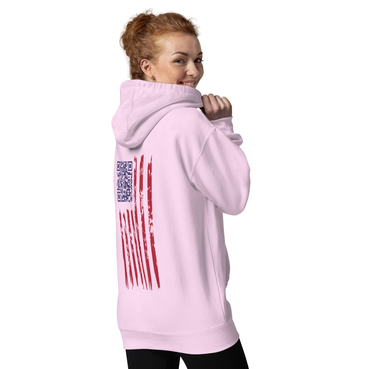 We the People Embroidered + easter-egg QR Code - Trump Dance - Unisex comfy Hoodie
