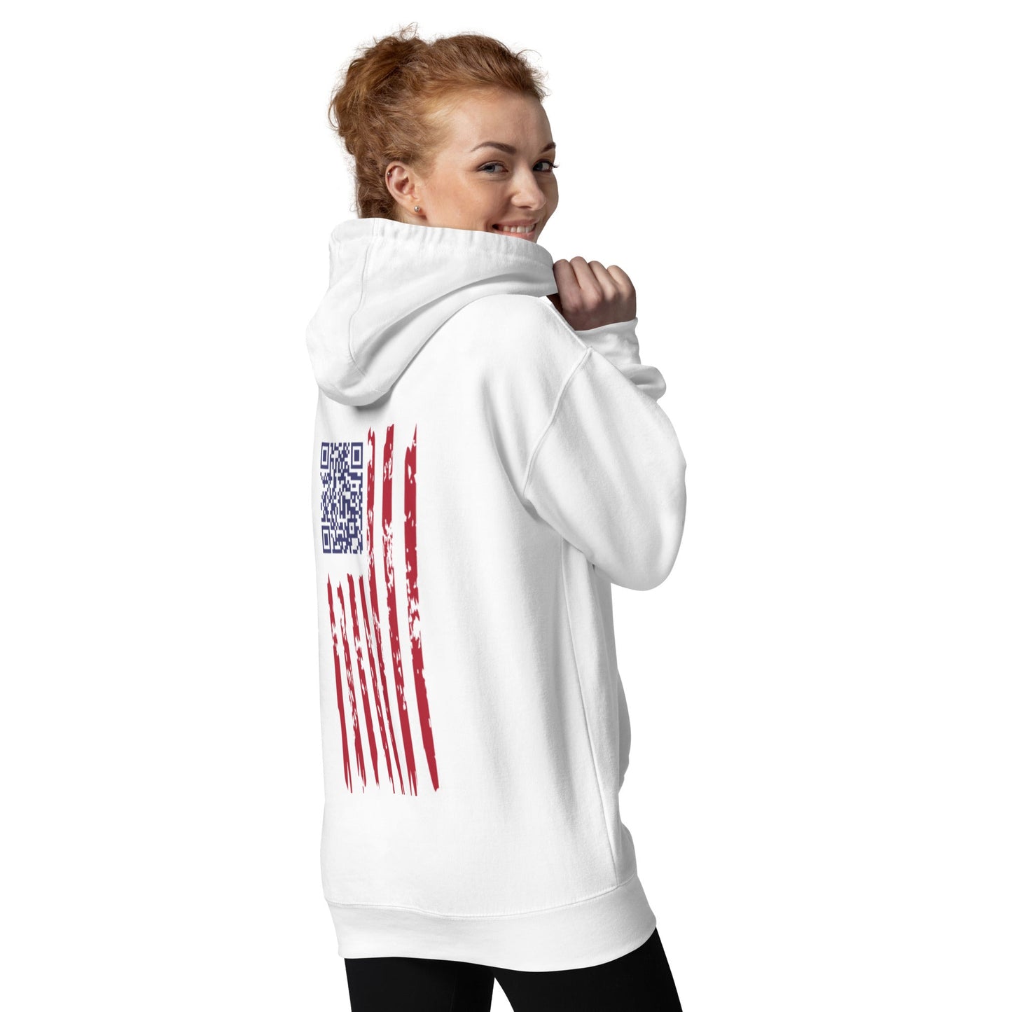 We the People Embroidered + easter-egg QR Code - Trump Dance - Unisex comfy Hoodie