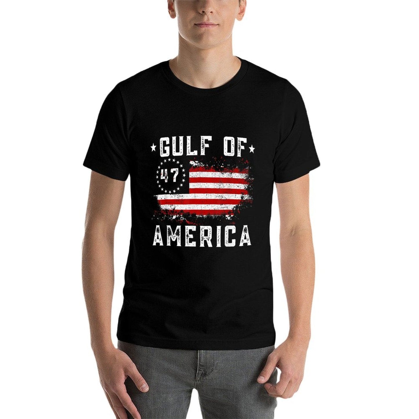 Gulf Of USA America Funny USA Flag for Men Women Vintage-inspired T-Shirt