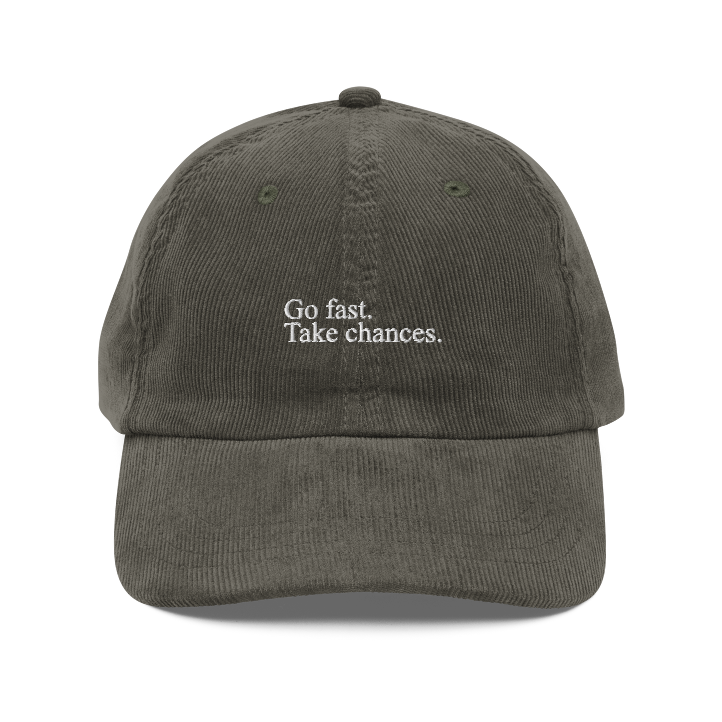 Go Fast. Take Chances. - Corduroy Throwback Hat